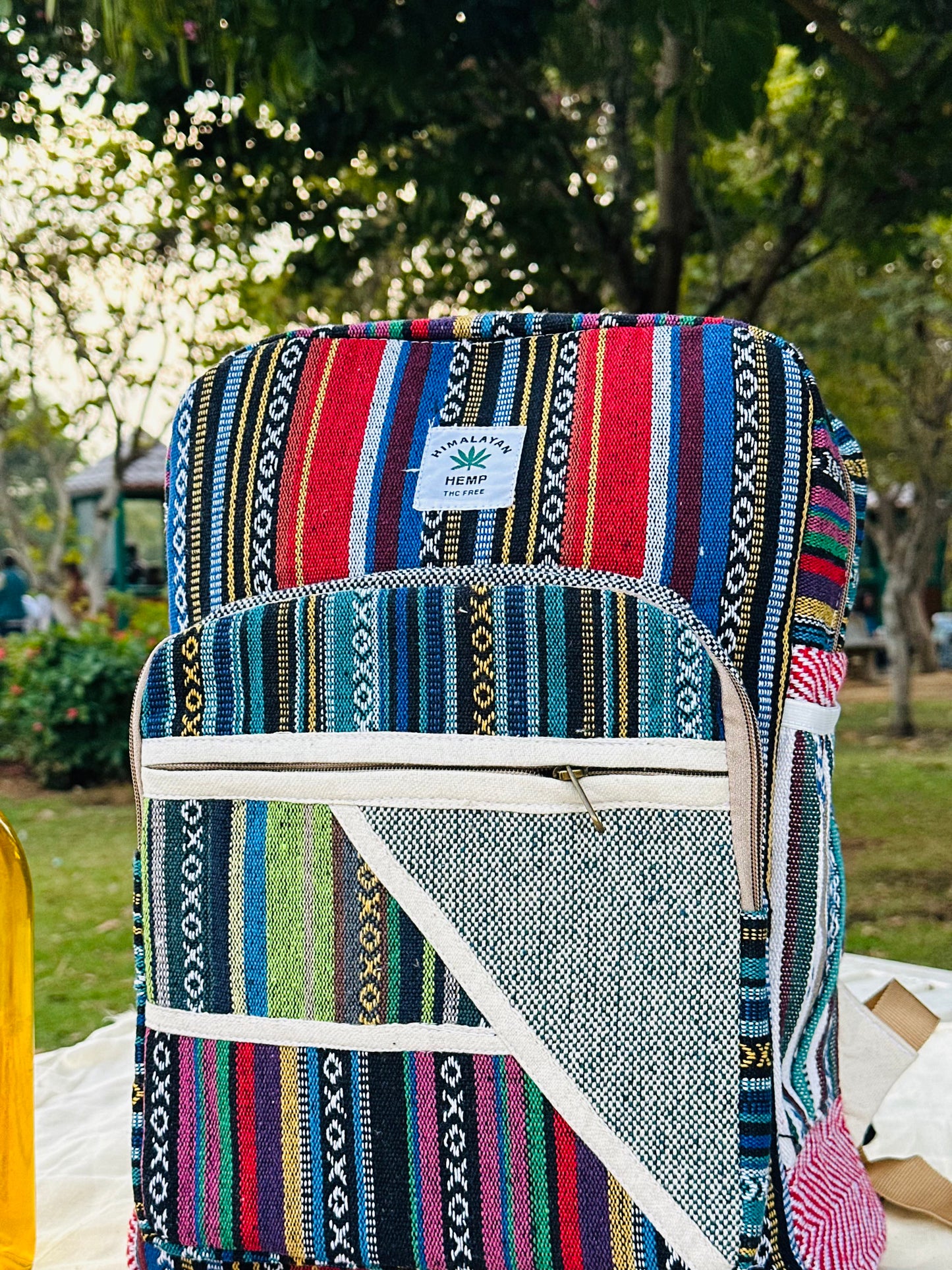 Himalayan Hemp Handcrafted Backpack – Multicolor Ethnic Design