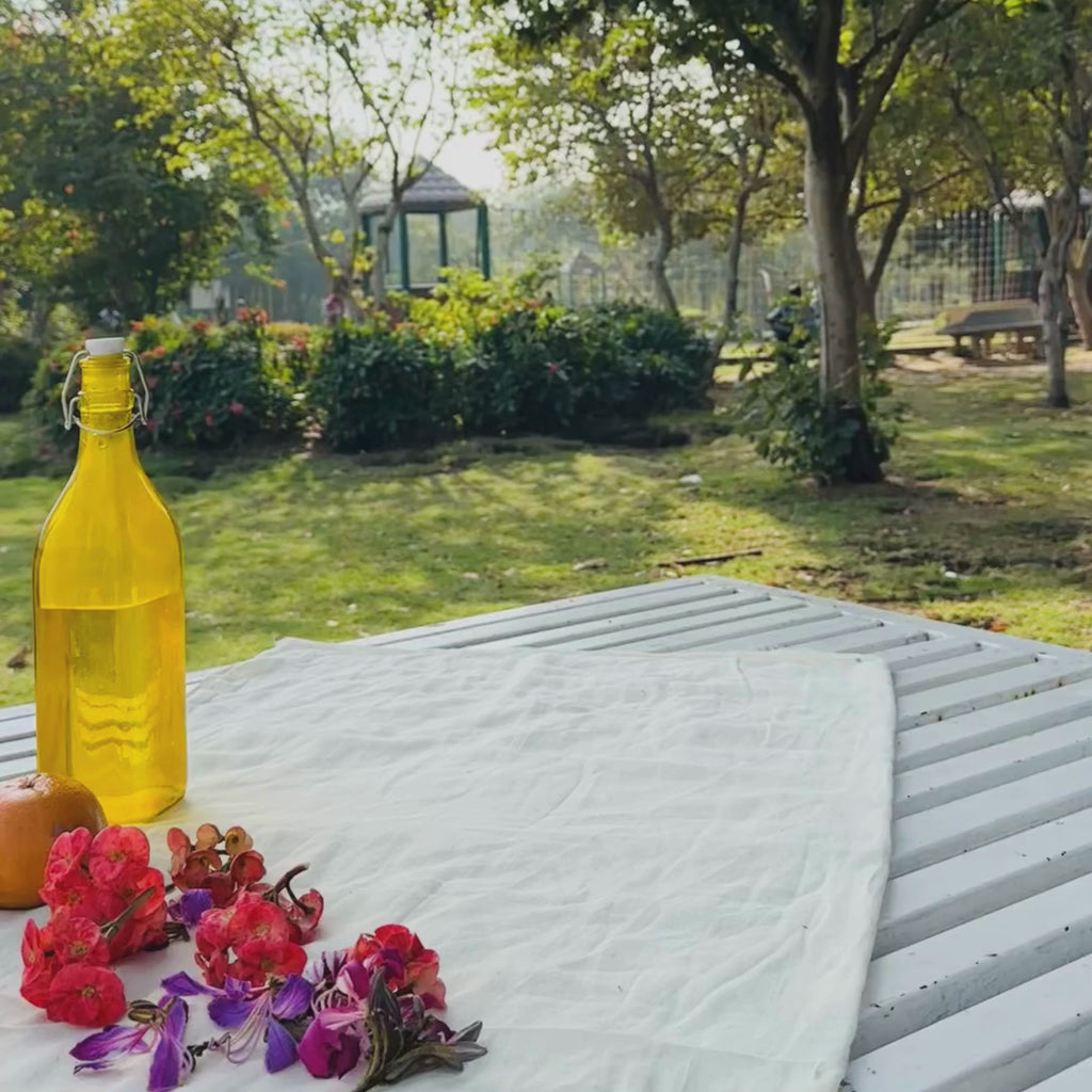 Quilted Cotton Tote Bag (Large) – Ivory Jungle Print