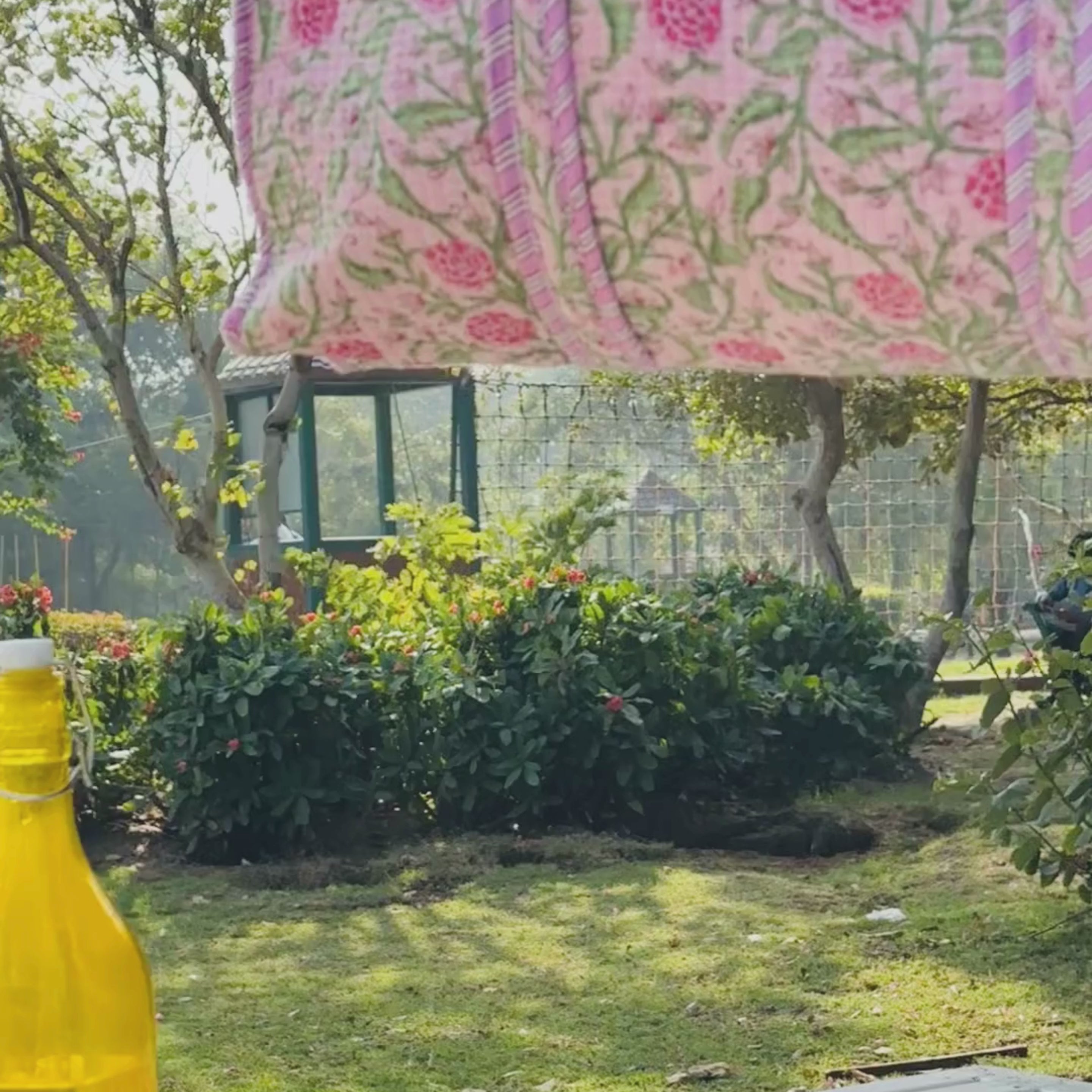 Quilted Cotton Tote Bag (Large) – Pink Floral Print